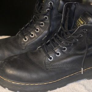 Dr. Martens Black Leather Lace-Up Men's Work Boots